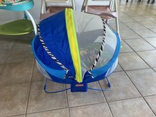 Fisher-Price Baby Play Shade Tent Blue with Mesh Cover for Infant Toddler