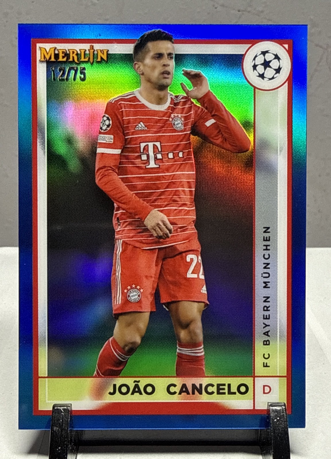 2022-23 Topps Merlin UEFA Club Comp- Joao Cancelo #57 Blue Refractor /75
