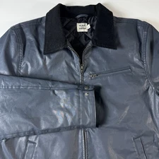 Flint And Tinder Waxed Mill Trucker Jacket Men’s Large Made In USA Navy Chore