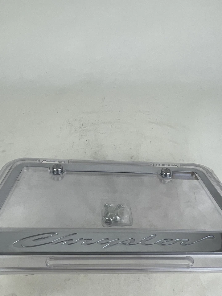 2 Новые Металлические Рамки для Лицензии с Винтовой Крышкой Гравировка Искрящийся Скрипт Буква Chrysler - Изображение 2 из 4