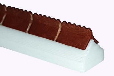 TD12 6 x Sägezahn Schopf Firstziegel 3D gedruckt Spur O Modelleisenbahn Landschaft