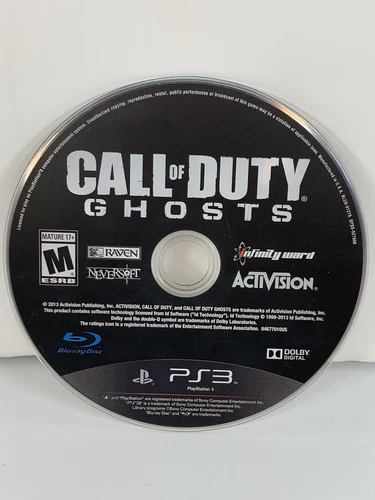 Call of Duty: Ghosts PS3 (PlayStation 3, 2013) Game Only No Case￼