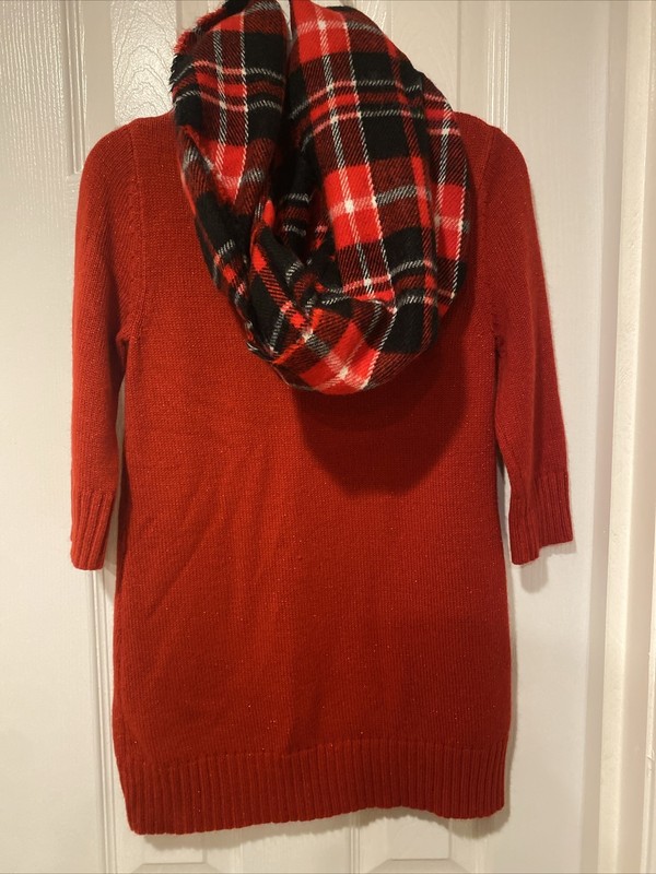 Girls Sweater With Scarf Size M