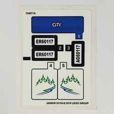 LEGO STICKER SHEET 60117 Van Caravan Stickers Decals City Town Recreation