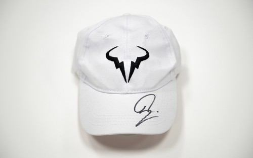 Rafael Nadal Signed Tennis Cap Genuine Signature Wimbledon AFTAL COA (C)