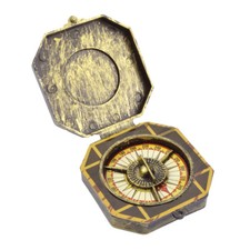 Caribbean Pirate Golden Compass Fancy Dress Costume Prop Accessory Kids Party