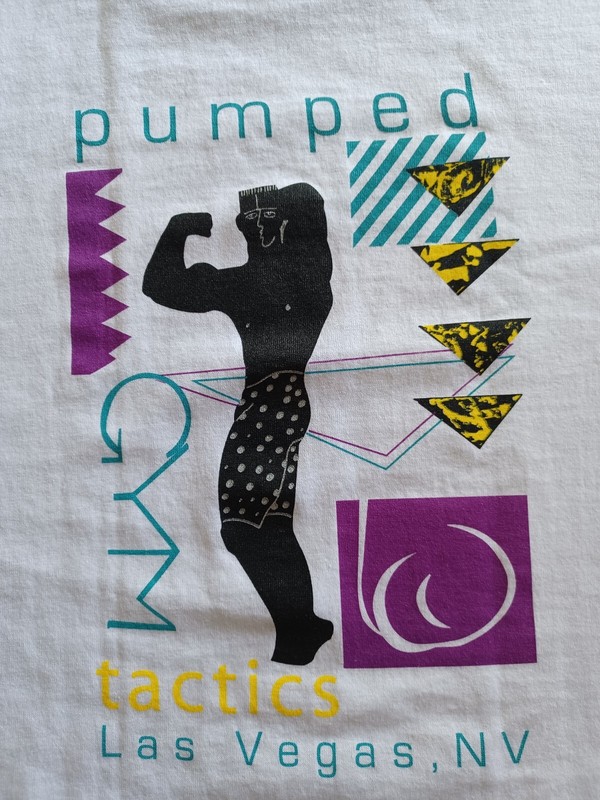 Men's pumped workout gym t shirt Las Vegas Souvenir large Jerzees  
