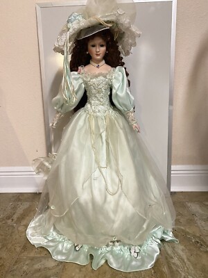 duck house heirloom dolls green dress Vintage Reproduction 25” Doll “Whitney” by Donna Rubert Mold – Doll Kingdom  Us