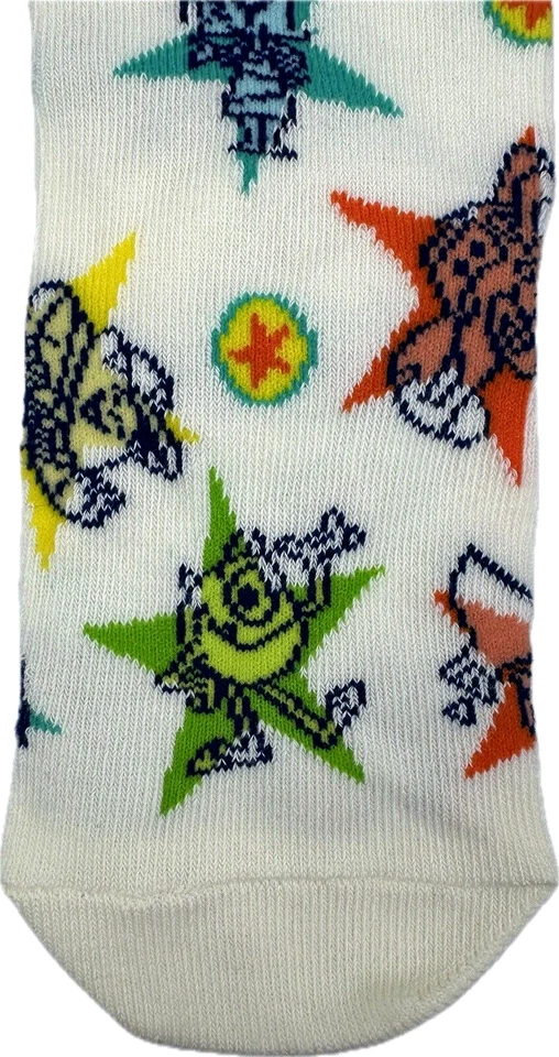 Juego de 3 calcetines informales World of Pixar de algodón multicolor paquete Disney Parks para niños M Foto 4 de 4