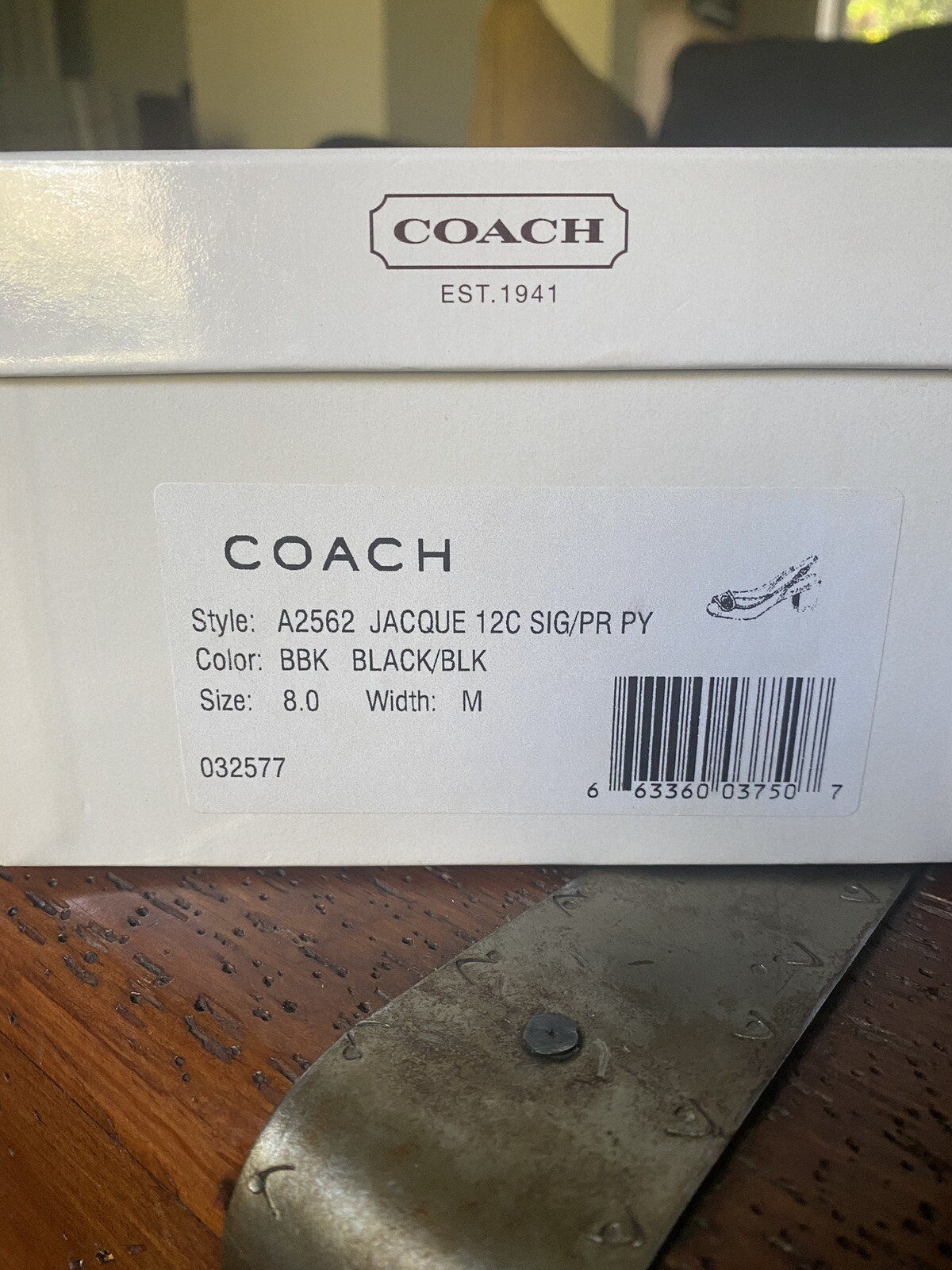 Coach Black Canvas Logo Slingbacks Gem