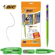 BIC Matic Fun Mechanical Pencils 0.7mm 10-Pack with Refills and Eraser