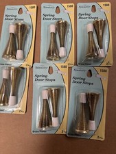 Lot Of 12 Spring Door Stop 2 1/2 " Heavy Duty Stopper Steel w/ Plastic Bumper,