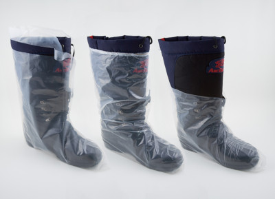 The Safety-Zone 5 MIL Clear Polyethylene Elastic Top Disposable Boot Covers (50)