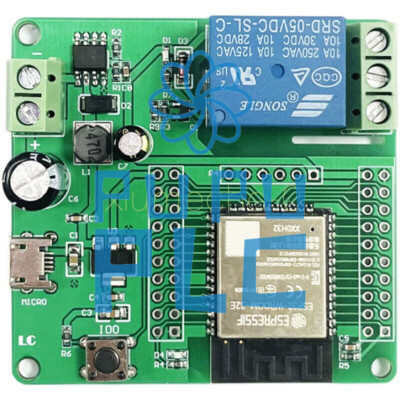 NEW ESP32-WROOM Development Board Single Relay Module DC7-60V Micro USB 5V