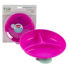 The First Years Inside Scoop Suction Sectioned Plate, Purple/Pink