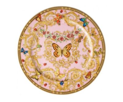 VERSACE BY ROSENTHAL BUTTERFLY GARDEN SERVICE PLATE #409609-10230 BRAND NIB F/SH