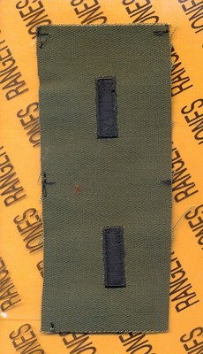 US ARMY 1st First Lieutenant 1LT 0-2 OD Green & Black rank patch set | eBay