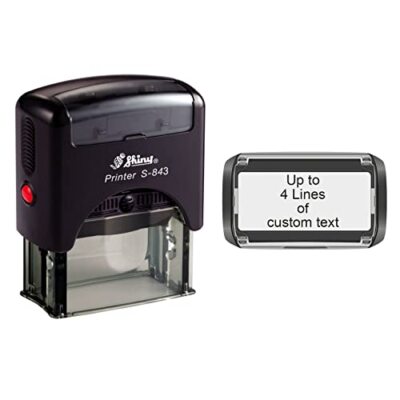 Glanzgummistempel S-843 45 mm x 16 mm 5-zeilig personalisiert Stempel