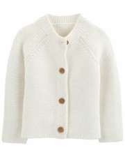 OshKosh Infant White Knit Cardigan Size 3-6 Months