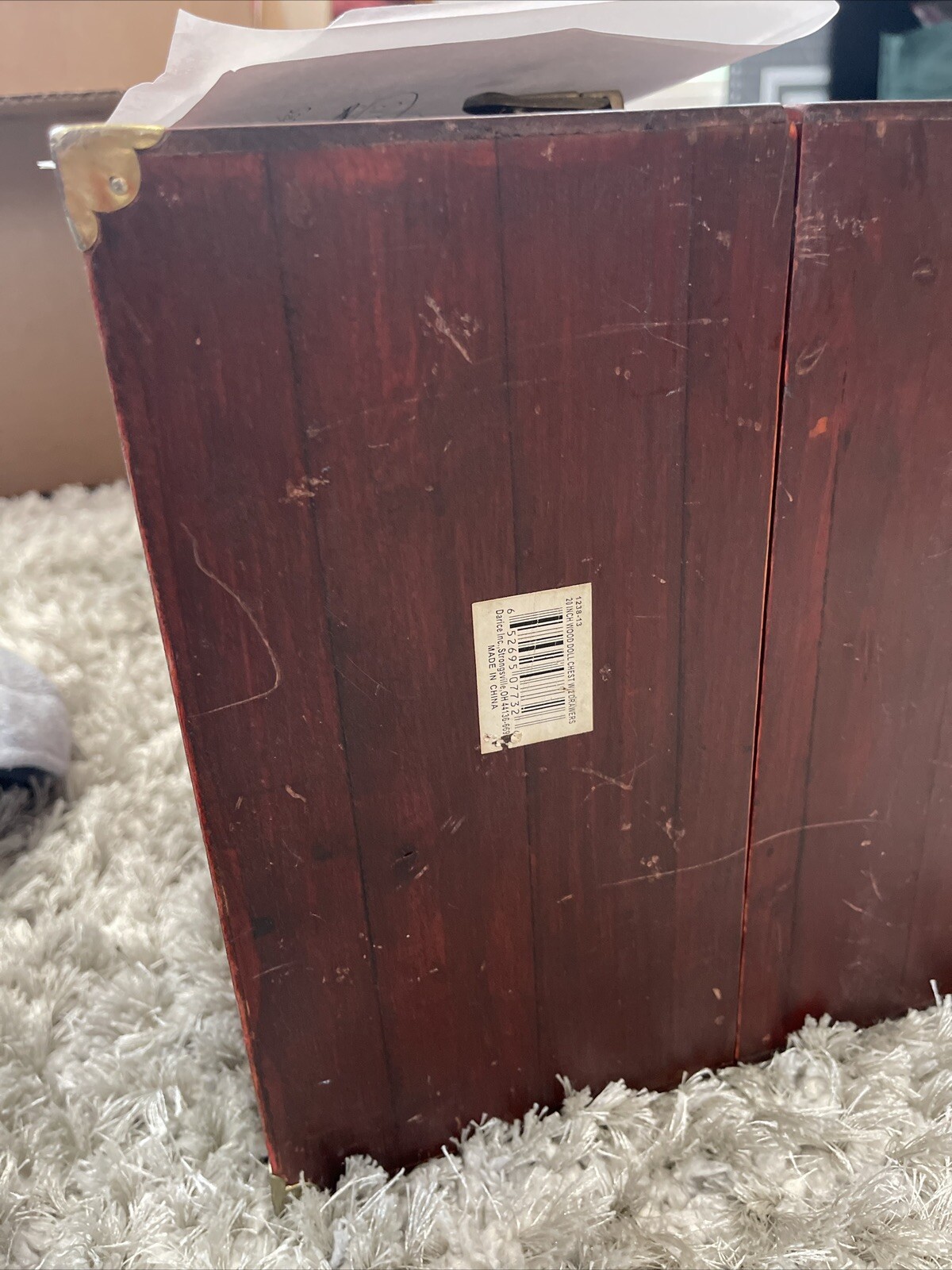 American Girl Queen&rsquo;s Treasure Wood Wardrobe Trunk Doll Carry Case 20x10x11&rdquo;