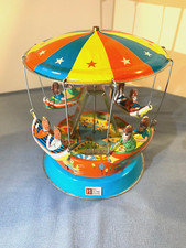 History Channel Tin Toy Spinning Merry Go Round with Box Promotional Item