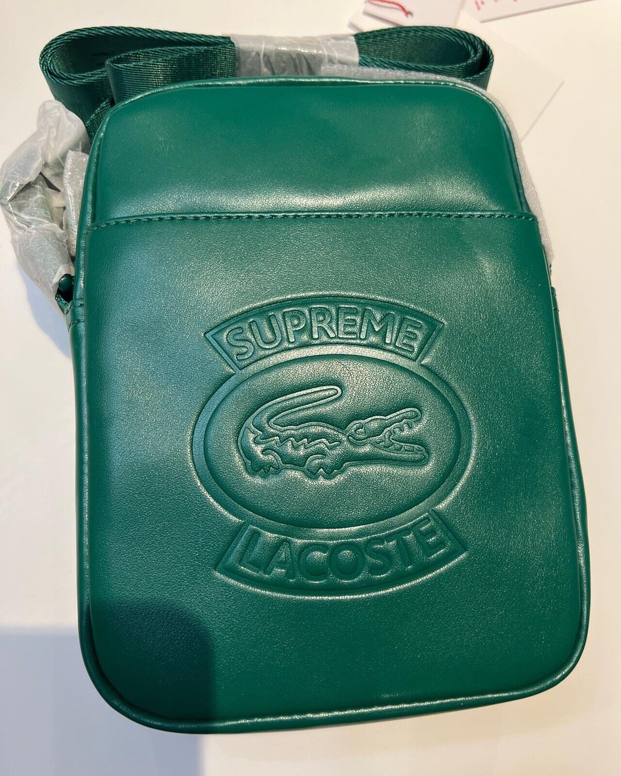 Supreme X Lacoste Green Leather Waist Bag for Sale in Clark, NJ - OfferUp