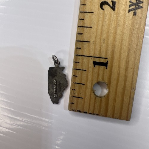 F 925 Sterling Silver Retro Charm Pendant ILLINOIS USA St. Louis Chicago Travel - 第 7/7 張圖片