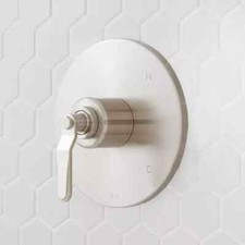 Signature Hardware Gunther Pressure Balance Shower Valve Trim - Brushed Nickel