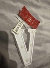 George Hanging Christmas Tree Decoration Eid Ramadan Battery Light Up Letter V