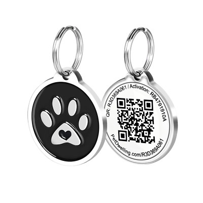Pet Dwelling Premium QR Pet Tag for Dogs & Cats, Free Profile Instant Scan Alert