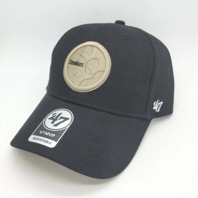 Pittsburgh Steelers hat cap black adjustable new nwt '47 Brand MVP NFL gold  logo
