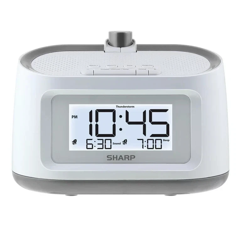 Sharp PROJECTION ALARM CLOCK with 8 SOOTHING SLEEP SOUNDS & DUAL ALARM Ceiling - Image 3 of 4