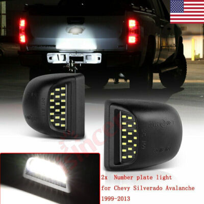 Bright White LED License Plate Light Assembly – Fits 99-13 Chevy Silverado 1500 (2-Pack)