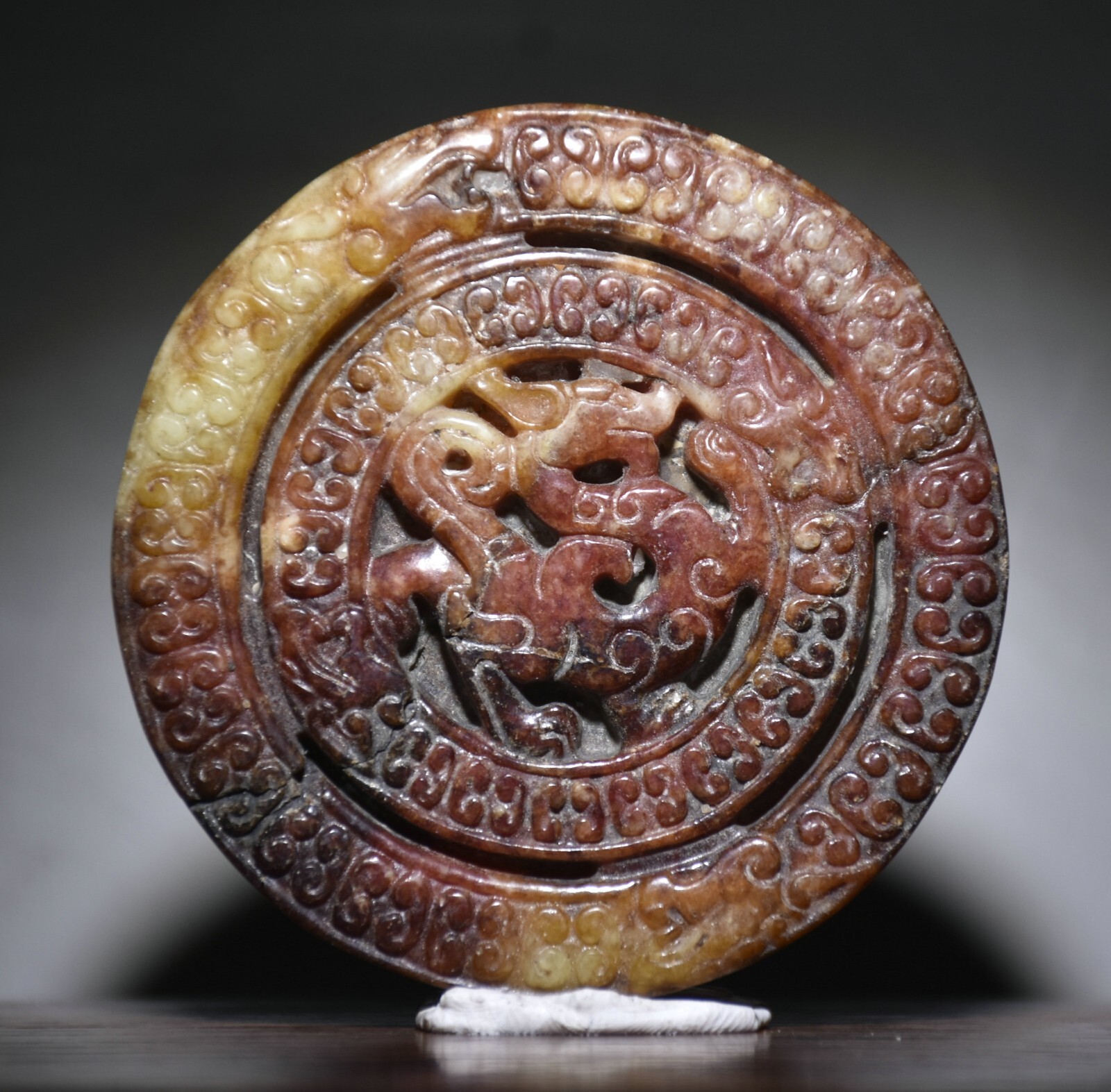 3 Chine ancienne dynastie de yusculpture Feng Shui Dragon an