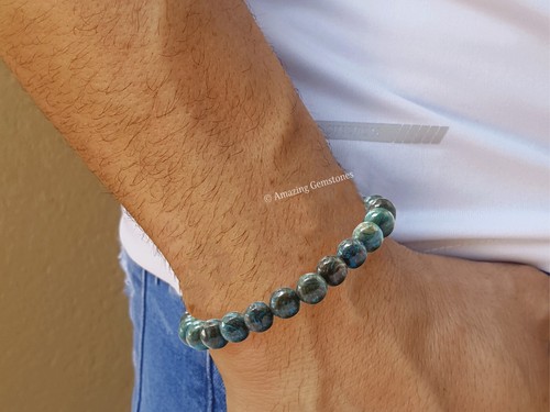 Chrysocolla Crystal Faceted Beads - Adjustable Bracelet - Picture 7 of 8