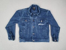 Vintage Fubu Jacket Boys Small Blue Button Up Denim Trucker Streetwear Y2K