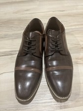 Nine West Brown Lace up Solid Oxford Dress Shoes Mens 10