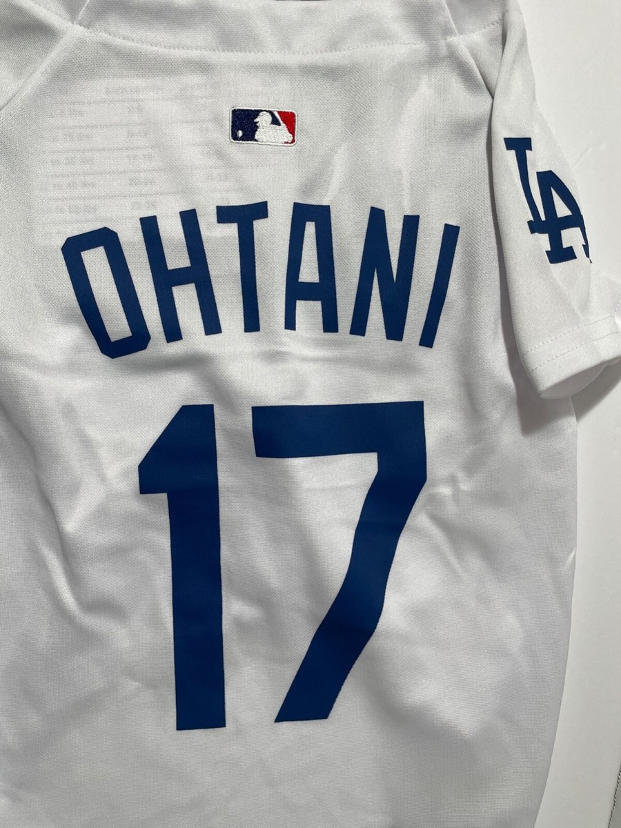 Large Pets First MLB Los Angeles Dodgers Dog Jersey White Shohei