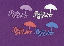 BABY SHOWER  2 die cuts scrapbook cards