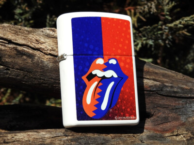 The Rolling Stones Zippo Lighter - Mick Jagger - Keith Richards - Tongue Rare