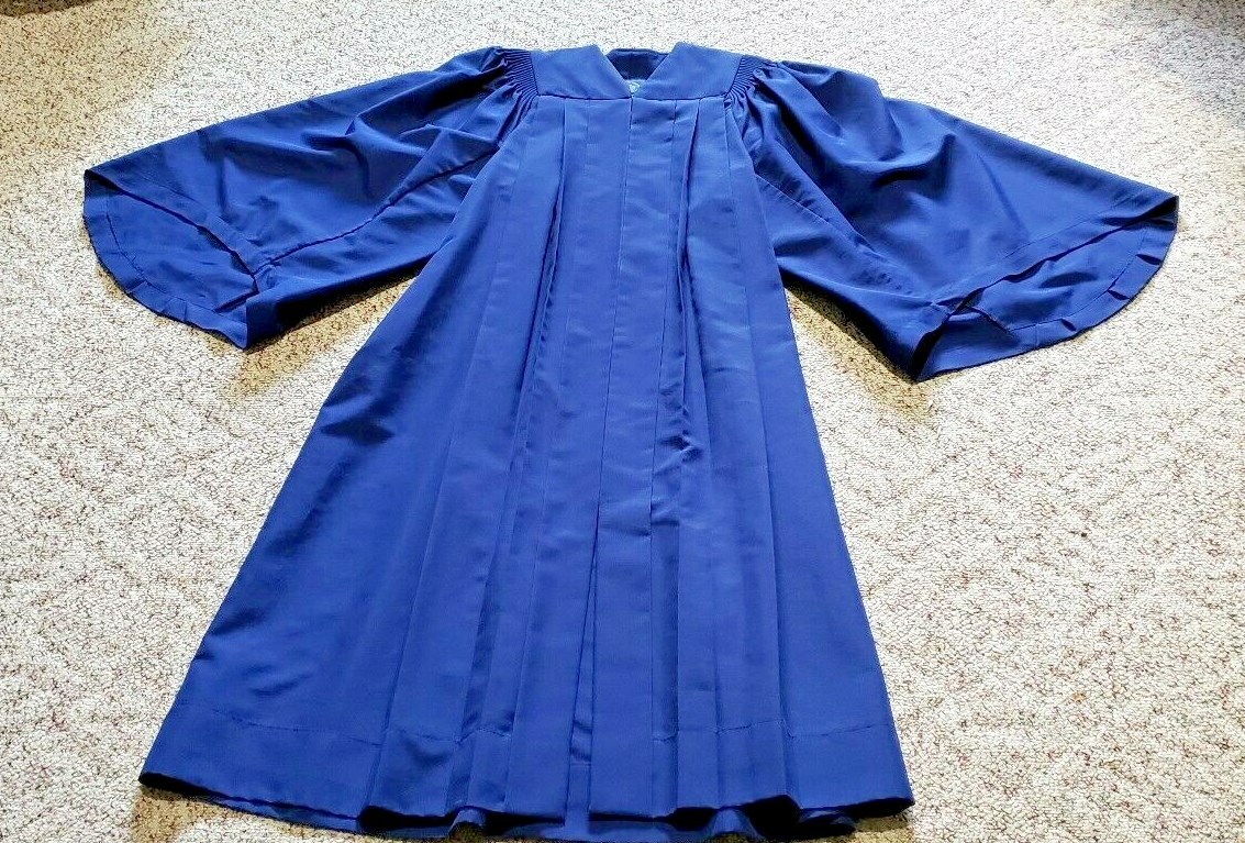 CHOIR GOWN ROBE E R MOORE USA 52" L NAVY/DARK BLUE FROM CHURCH STORAGE