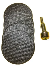 1/4"-3/8"  ARBOR ADAPTER DIE GRINDER CUT OFF BLADE W/ [5] 3/8"  WHEELS