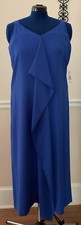 Nine west V neck long dress Blue Size 10 NWT