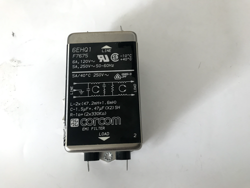 CORCOM 6EHQ1-2 F7675 Power Receptacle EMI Filter 6A 120/250V. Used | eBay