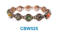 Millifiori Glass beads - Women Copper link high power magnetic bracelet 