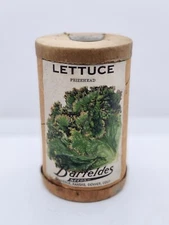 Vintage Barteldes Prizehead Lettuce  Seeds Cardboard Canister Container KS, CO