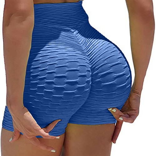 Women's High Waist Yoga Shorts Push Up Anti-Cellulite Gym Sports Hot Pants Fit - Picture 5 of 21