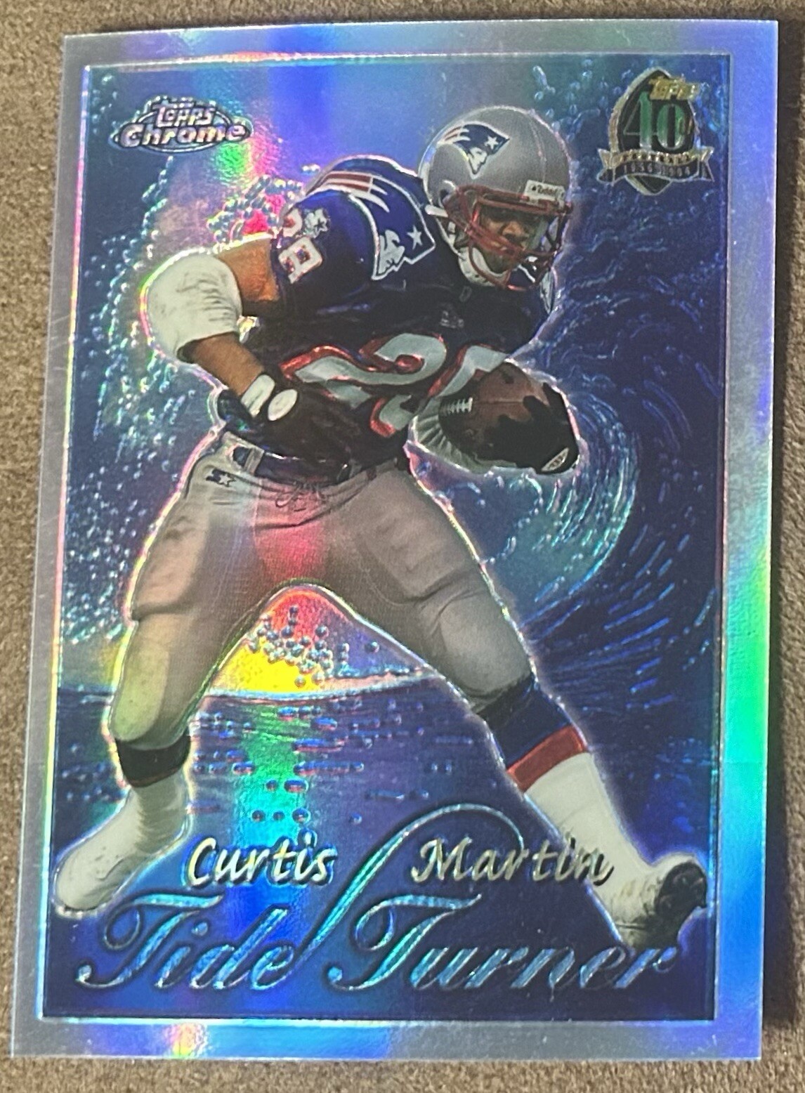 1996 Topps Chrome Curtis Martin Tide Turners Refractor #TT5 Patriots FREE SHIP