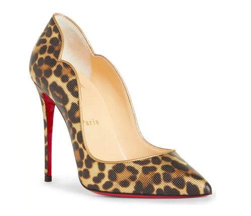 leopard red bottom shoes