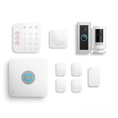 Ring Alarm Pro 10 Piece Kit with Built-in eero WiFi 6 Router and Doorbell Pro 2